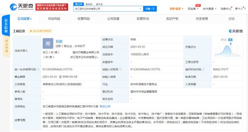 森馬關聯企業浙江參股新公司，布局人工智能軟件開發領域